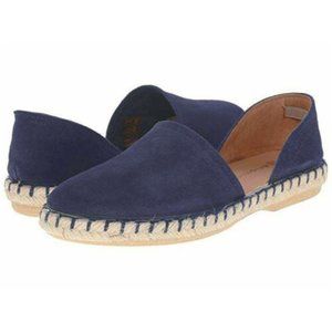 NEW Eric Michael Women Olivia Navy d'Orsay Espadrille Jute Loafer Round Toe Flat